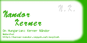 nandor kerner business card